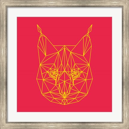 Framed Bobcat Polygon 2 Print