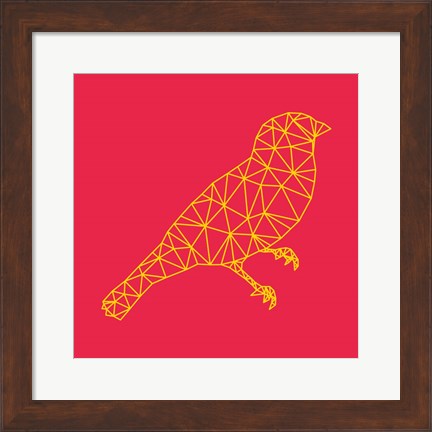 Framed Bird Polygon Print