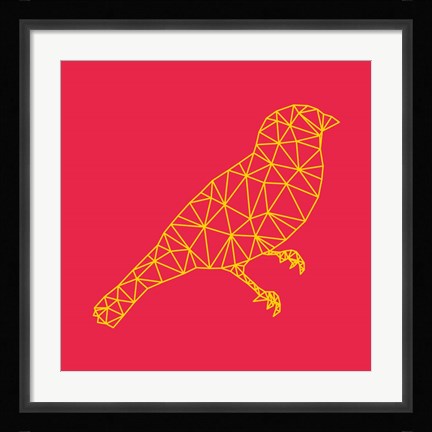Framed Bird Polygon Print