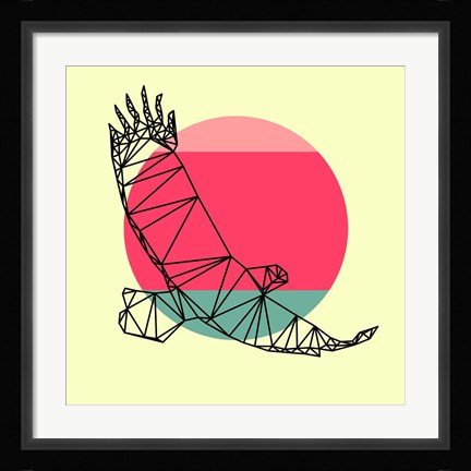 Framed Eagle and Sunset Print