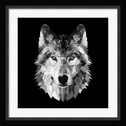 Framed Woolf Head 2 Print