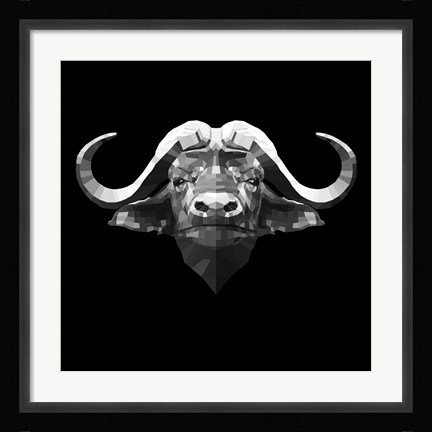 Framed Black Buffalo Print