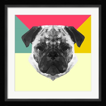 Framed Party Pug Print