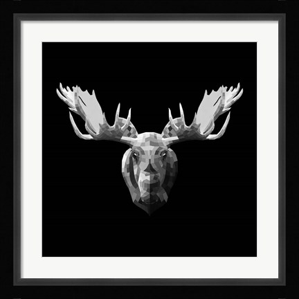 Framed Moose Head Print