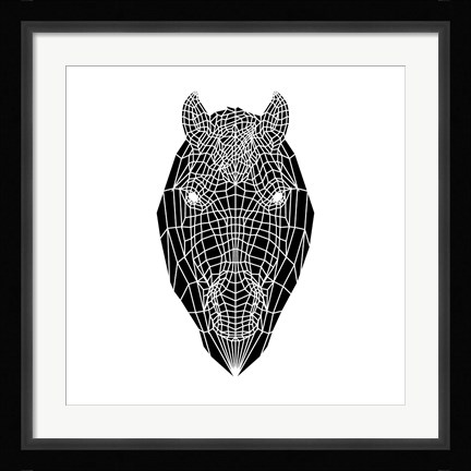 Framed Horse Head Mesh Print