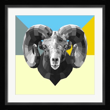 Framed Party Ram Print