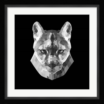 Framed Mountain Lion Head Print