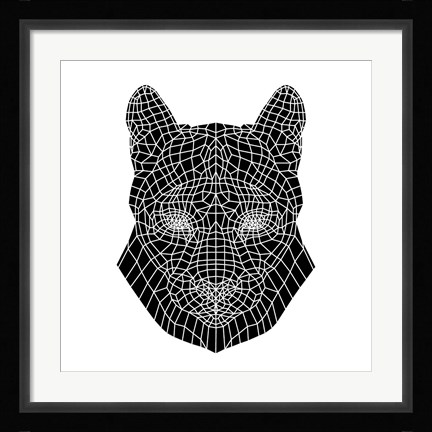 Framed Mountain Lion Mesh Print