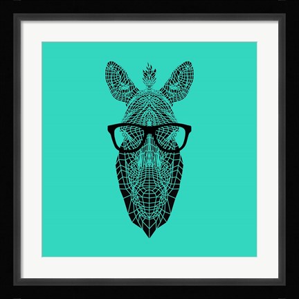 Framed Zebra in Glasses Print