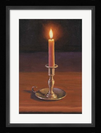 Framed Single Candle Print