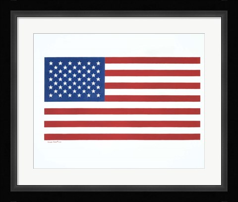 Framed American Flag 1 Print