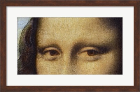 Framed Mona Lisa - Detail Of Eyes Print