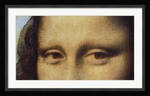 Framed Mona Lisa - Detail Of Eyes Print