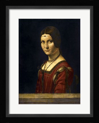 Framed La Belle Ferroniere Print