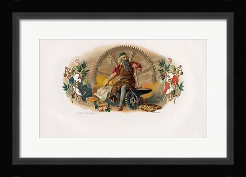 Framed Vintage Cigar Label VI Print