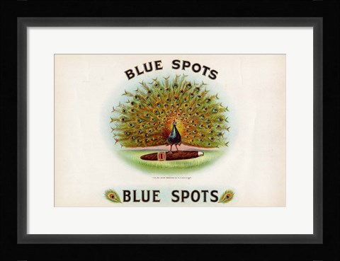 Framed Blue Spots Print