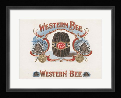 Framed Western Bee Print