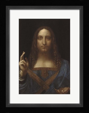 Framed Salvator Mundi Print