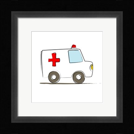 Framed Ambulance Print