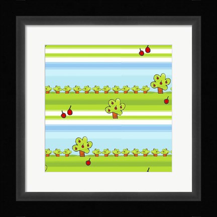 Framed Apple Orchard Print