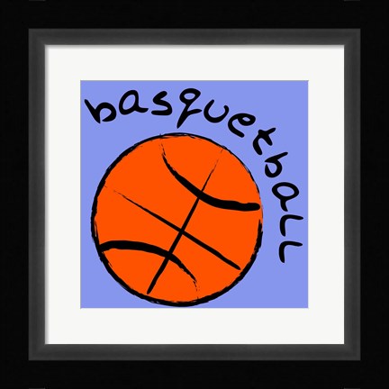 Framed Basketball Print