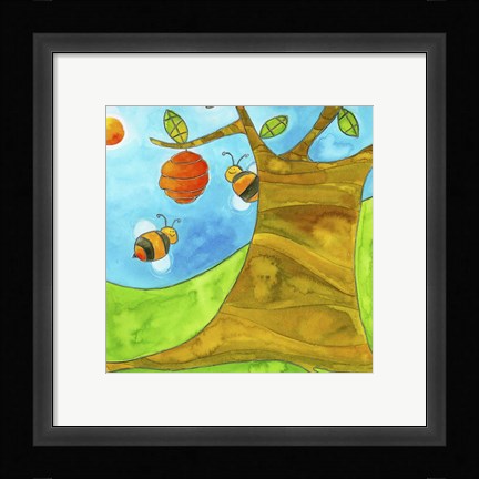 Framed Bees Print