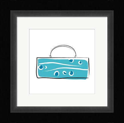 Framed Blue Purse Print