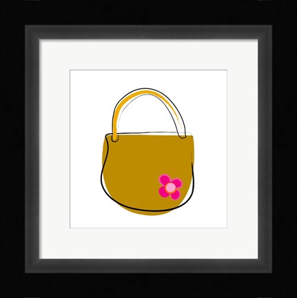 Framed Brown Purse Print