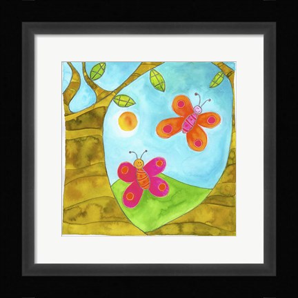 Framed Butterflies Print
