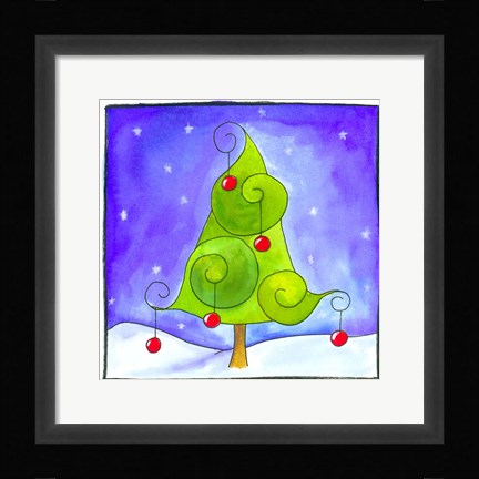 Framed Christmas Tree Print