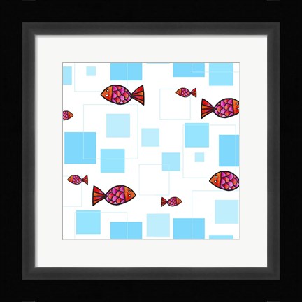 Framed Fish 2 Print