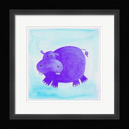 Framed Hippo Print
