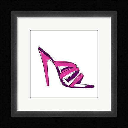 Framed Pink High Heel Sandal Print