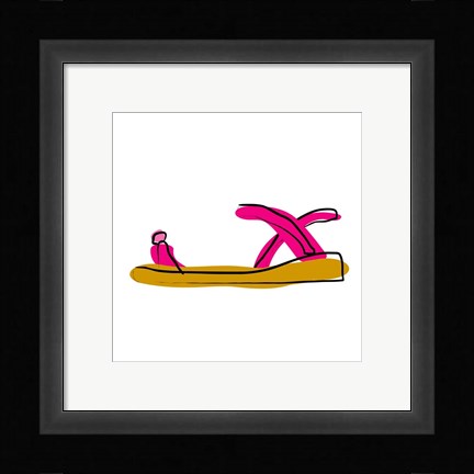 Framed Pink Sandal Print