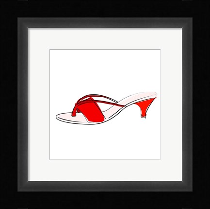 Framed Red Sandal Print