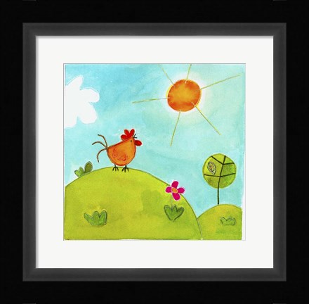 Framed Rooster Print
