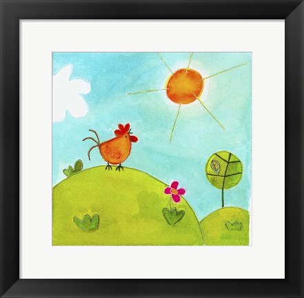 Framed Rooster Print