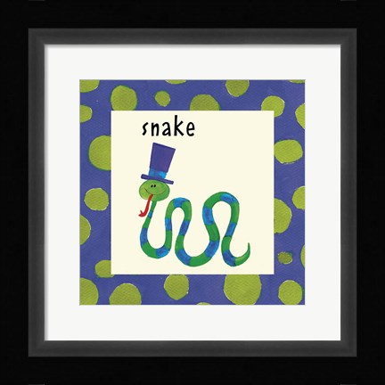 Framed Snake with Border Print