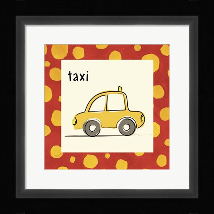 Framed Taxi with Border Print
