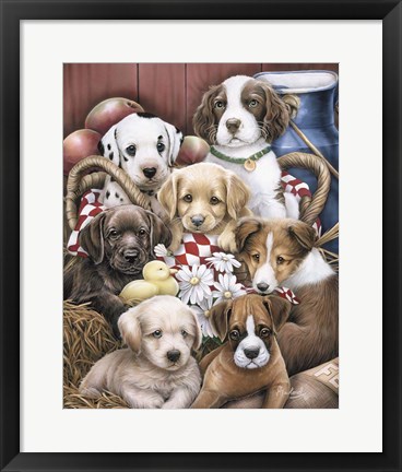 Framed Puppy Pals Print