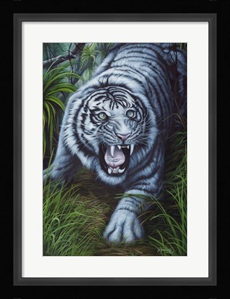 Framed White Tiger Print