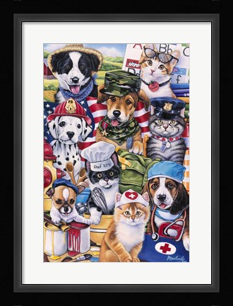 Framed Working Paws Print