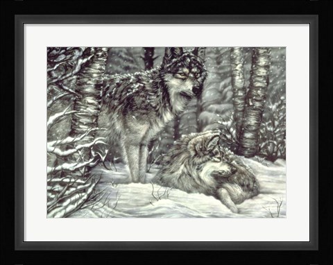 Framed Bedding Down Print