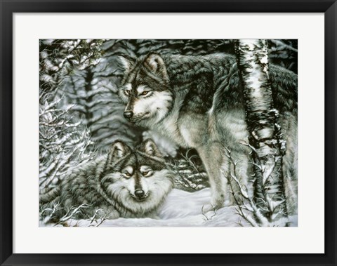 Framed Winter Companions Print