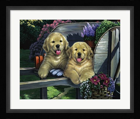 Framed Wagging Along For The Ride Print