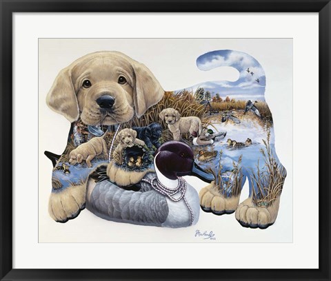 Framed Sweet Puppy Tales Print