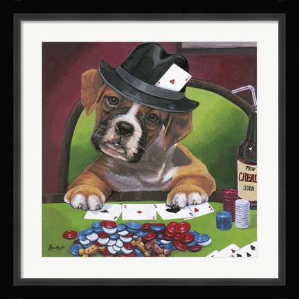 Framed Poker Dogs 2 Print