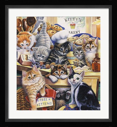 Framed Kitty Bakery Print