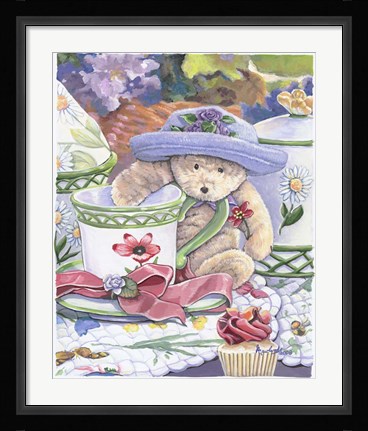 Framed Tea Party Bear 3 Print