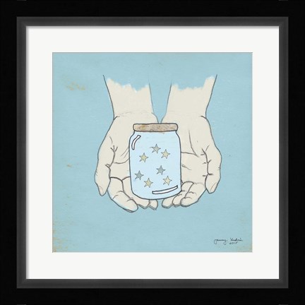 Framed Jar Of Wishes Blue Print